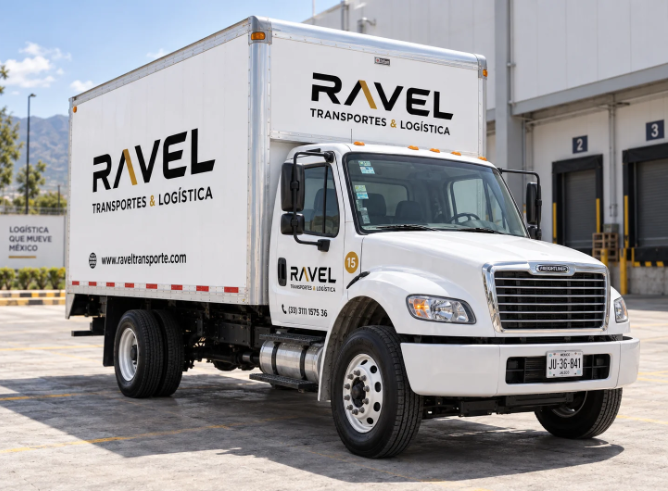 Unidad RAVEL de 3½ toneladas rotulada